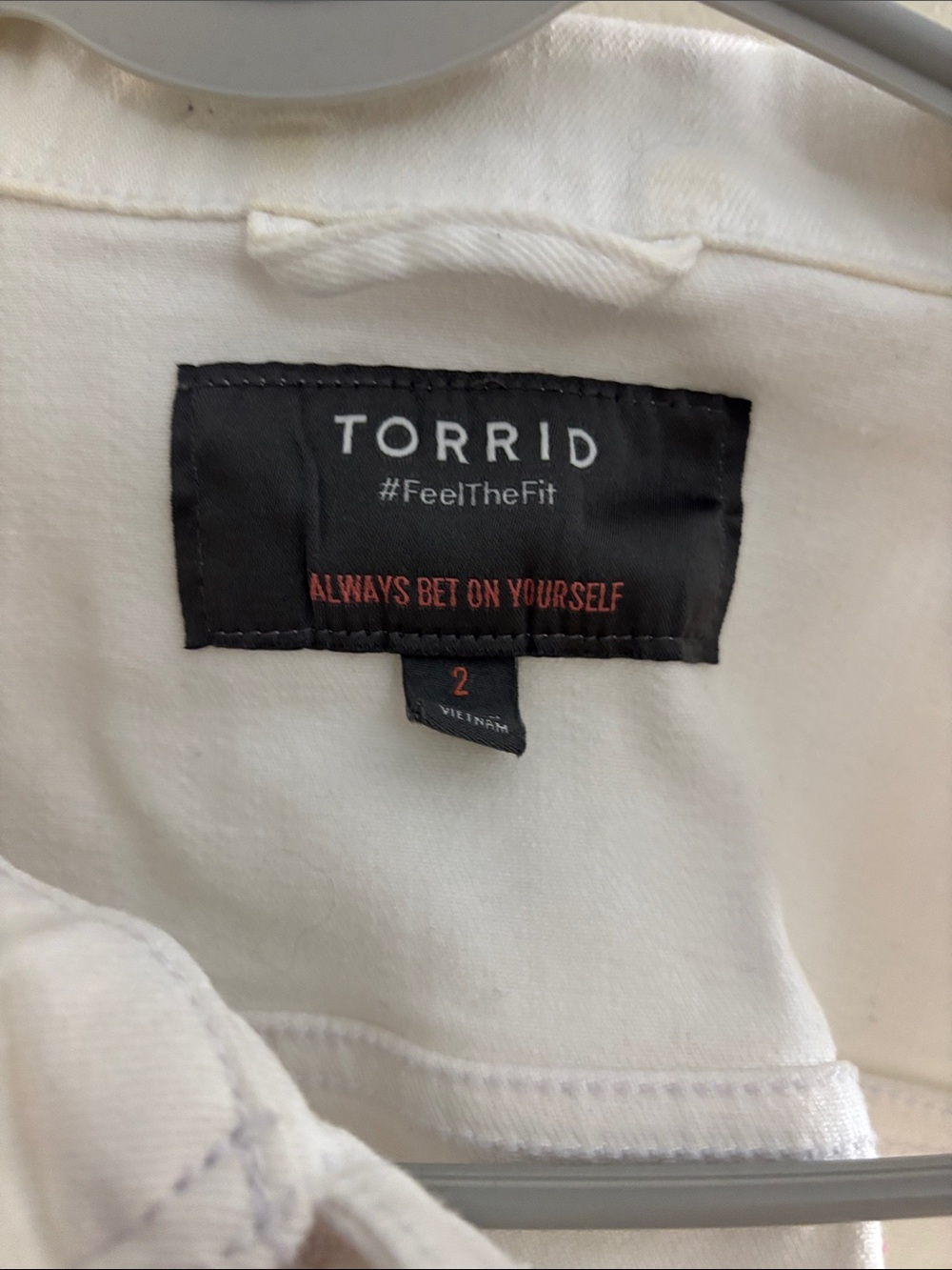 Torrid White Denim Vest with Button Front - Picture 4 of 4